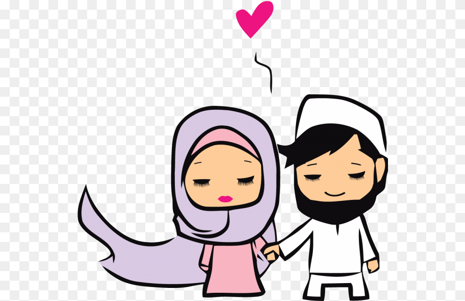 Private Match Making What Is It All About Couple Clipart Hijab, Clothing, Hat, Baby, Person Png Image