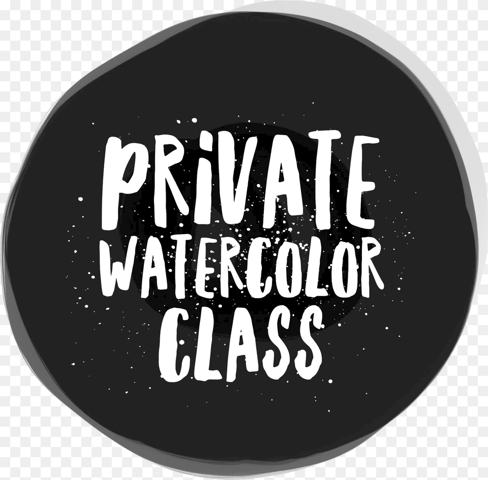 Private Watercolor Class, Sticker, Text Png Image