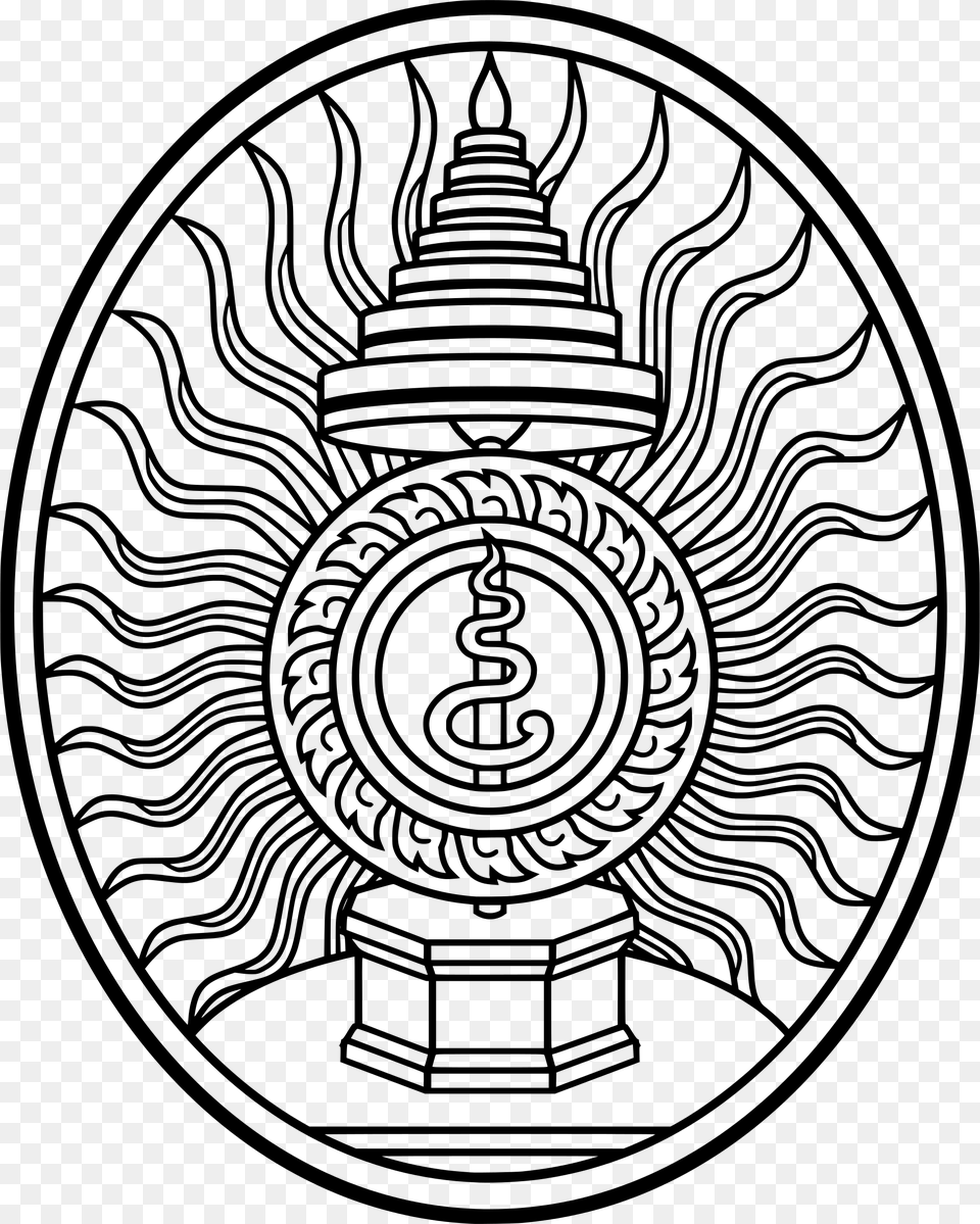 Privy Seal Of King Rama Ix Black Keys Logo, Lighting, First Aid Free Png Download