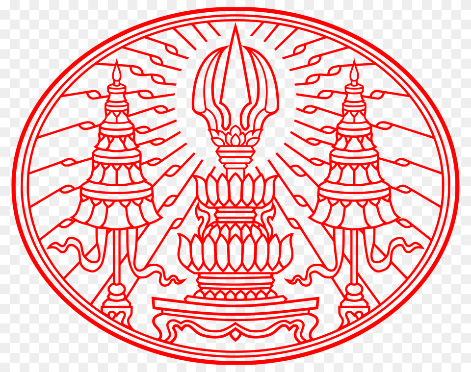 Privy Seal Of King Rama Vi Vajiravudh Clipart, Emblem, Symbol, Logo, Pattern Free Png