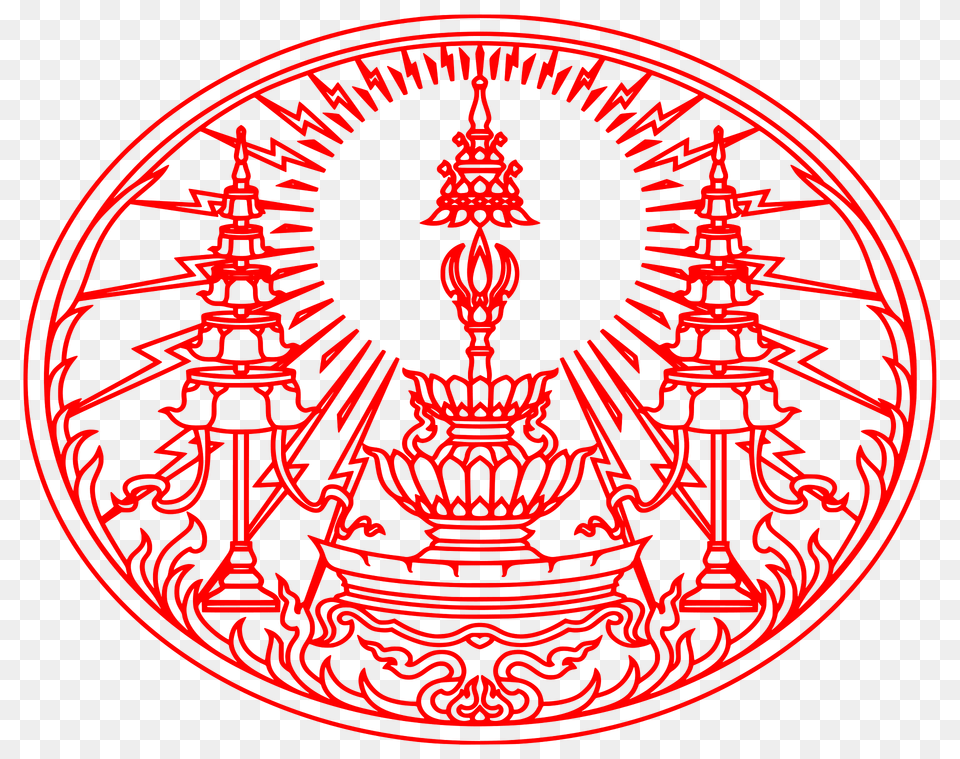 Privy Seal Of King Rama X Vajiralongkorn Clipart, Emblem, Symbol, Logo Free Png Download