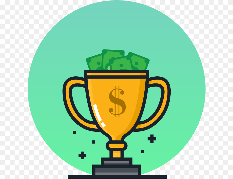 Prize Money Icon Prize Money Icon, Green, Cup, Trophy Free Png