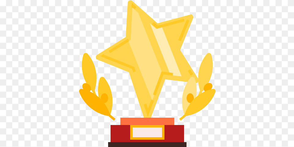 Prize Quality Star Trophy Icon, Symbol, Person Png Image