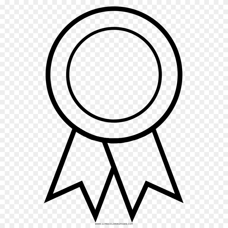 Prize Ribbon Coloring, Gray Png Image