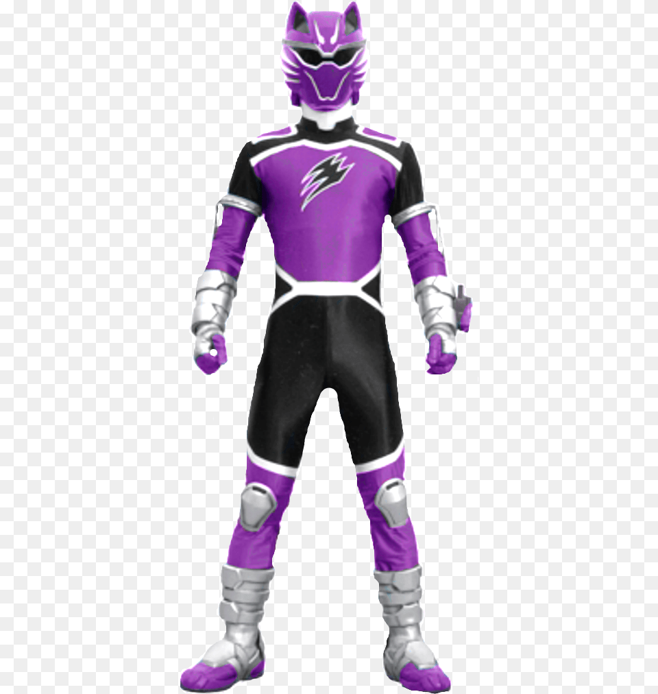 Prjf Wolf Power Rangers Furia Selva, Purple, Person, Clothing, Costume Free Png