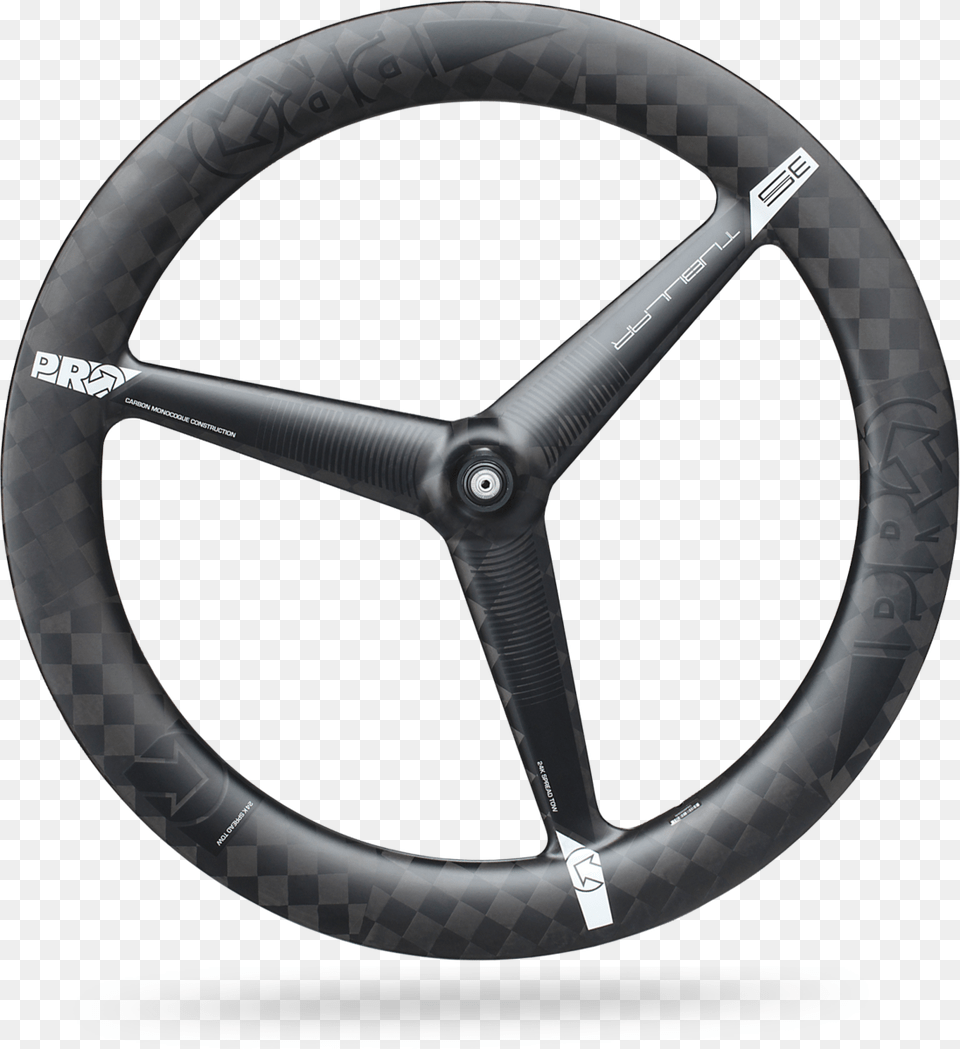 Pro 3 Spoke Textreme Tubular Front Wheel Pro Tri Spoke Clincher, Steering Wheel, Transportation, Vehicle, Machine Free Png Download