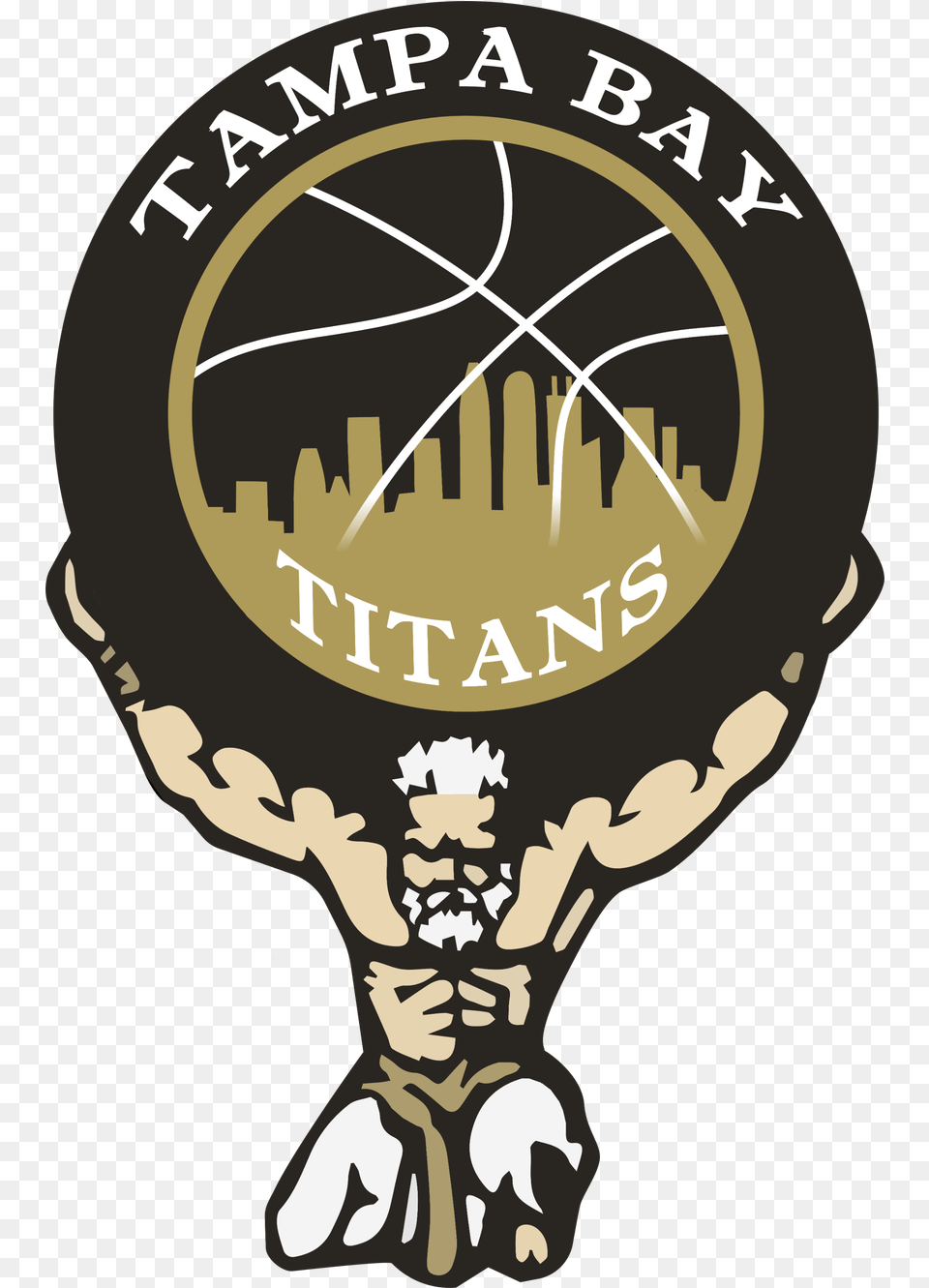 Pro Basketball In Tampa Tampa Bay Titans Logo, Emblem, Symbol, Badge, Person Free Png