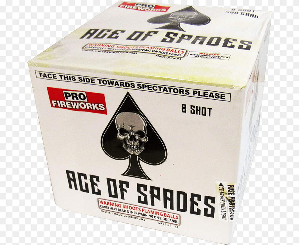 Pro Fireworks Ace Of Spades Pro Fireworks Box, Cardboard, Carton, Person, Face Free Transparent Png