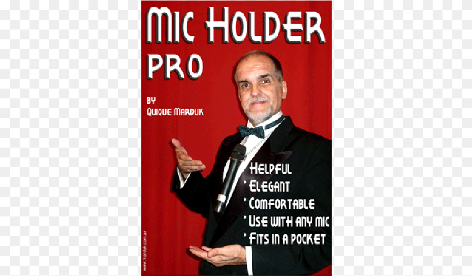 Pro Mic Holder By Quique Marduk Poster, Man, Adult, Publication, Person Free Transparent Png