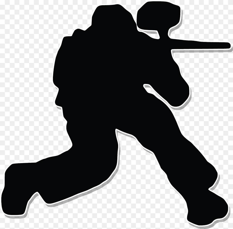 Pro Paintball Shop Silhouette Paintball Guns Stencil Paintball Marker Silhouette, People, Person Free Transparent Png