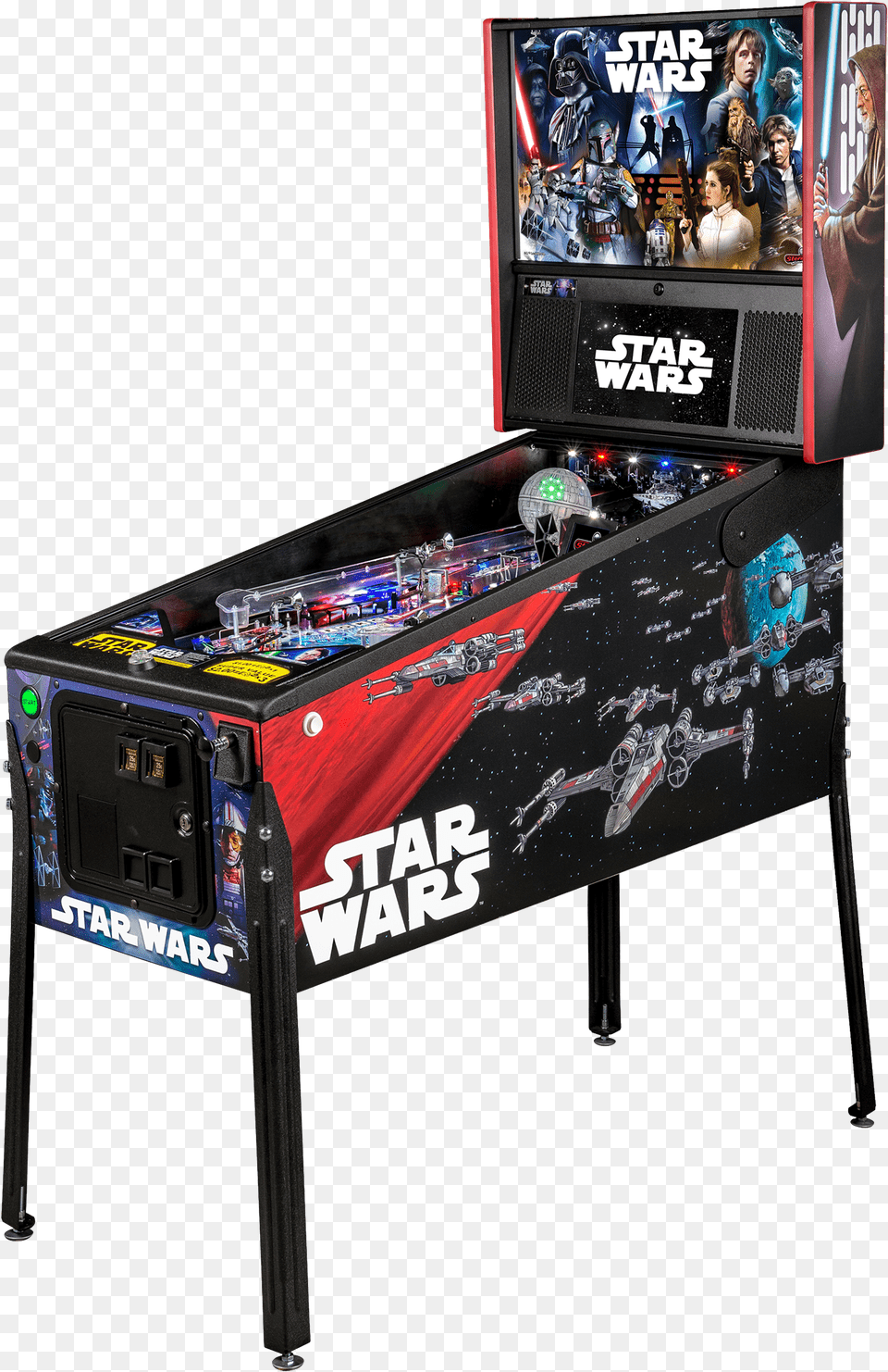Pro Star Wars Stern Pro, Arcade Game Machine, Game, Person, Face Free Png Download