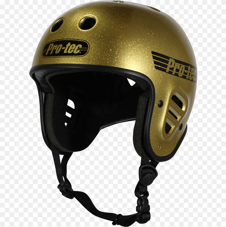 Pro Tec Full Cut Skate Gold Flake Helmet, Clothing, Crash Helmet, Hardhat Free Png