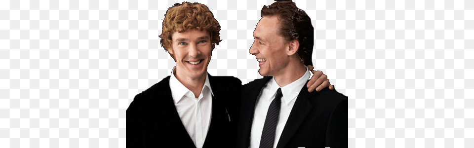 Probably The Worst Edit Ever But Transparent Benedict Tom Hiddleston And Benedict Cumberbatch Selfie, Accessories, Suit, Person, Tie Free Png Download