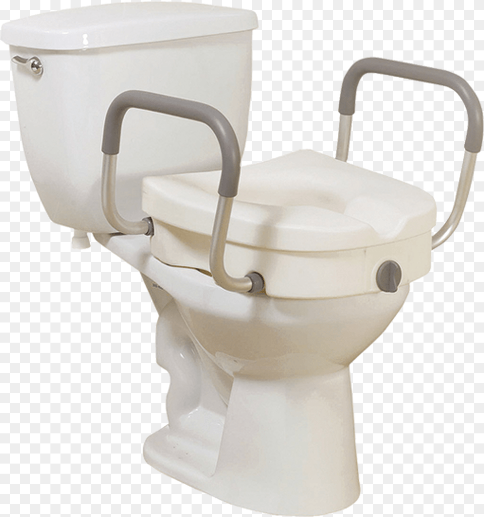 Probasics Raised Toilet Seat With Lock And Arms Ot Raised Toilet Seat, Indoors, Bathroom, Room, Potty Png