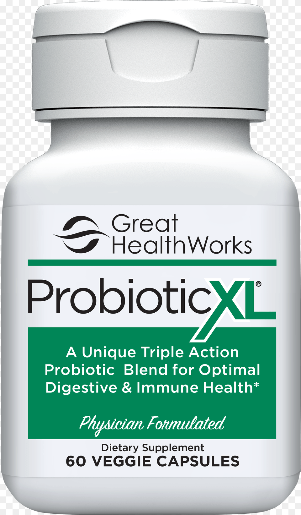 Probioticxl Formulated For Optimal Digestive Amp Immune Probioticxl 60 Count Premium Quality Dietary Supplement, Herbal, Herbs, Plant, Bottle Free Transparent Png