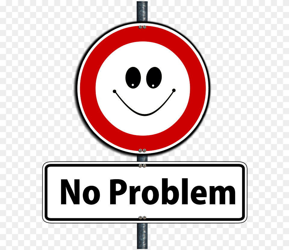 Problem Smilie Solution Smile Traffic Sign Shield No Problem Expression, Symbol, Road Sign Free Png