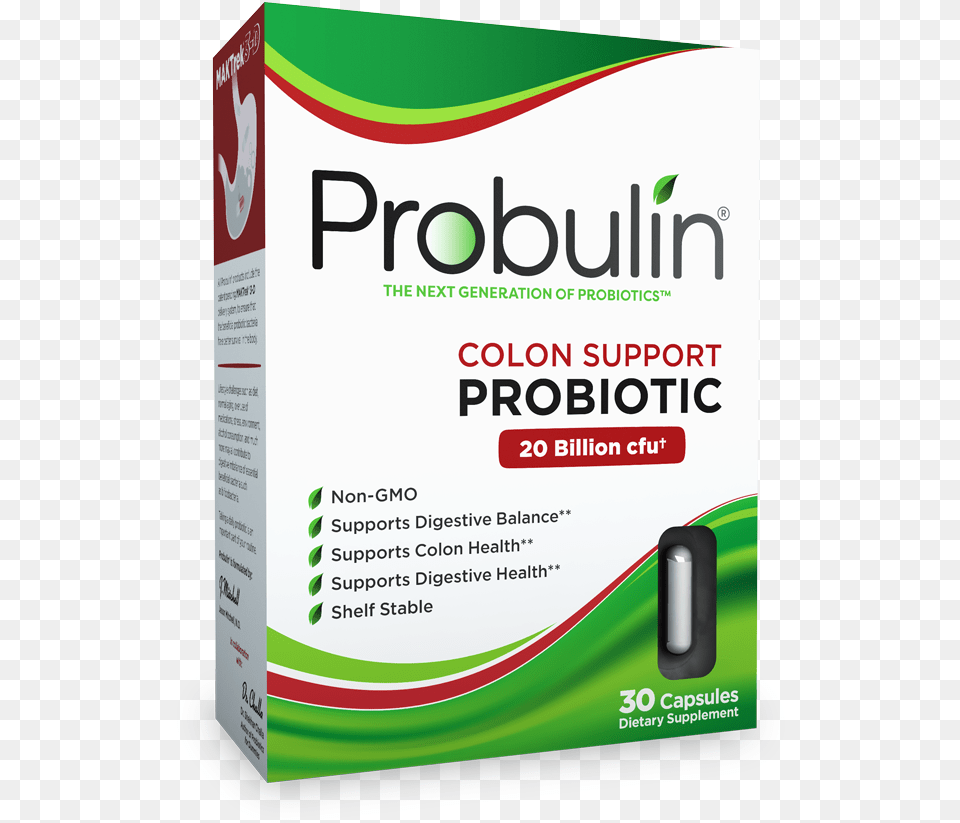 Probulin Colon Support 30 Count Probulin Probiotic, Advertisement, Poster, Herbal, Herbs Free Transparent Png