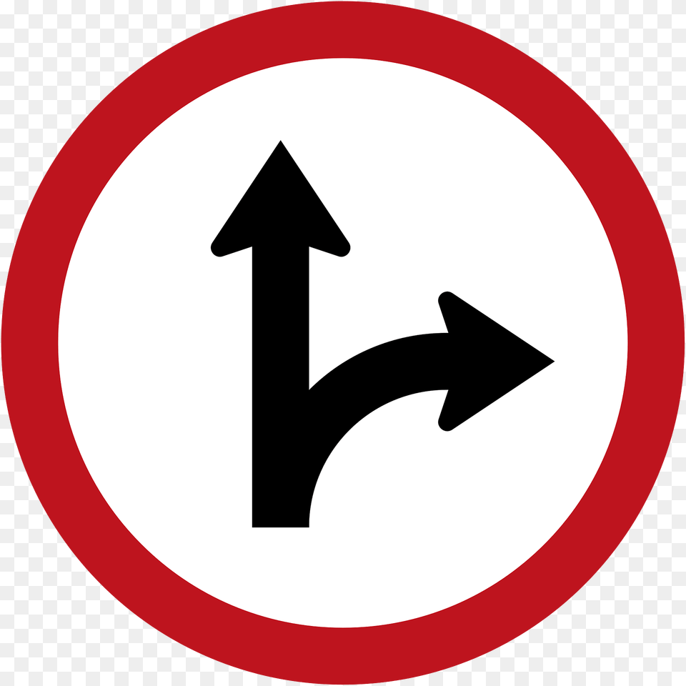 Proceedstraightor Right Sign In Jamaica Clipart, Symbol, Road Sign Png