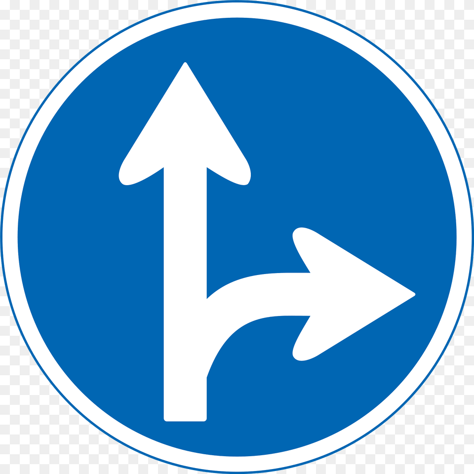Proceedstraightor Right Sign In Japan Clipart, Symbol, Road Sign Png