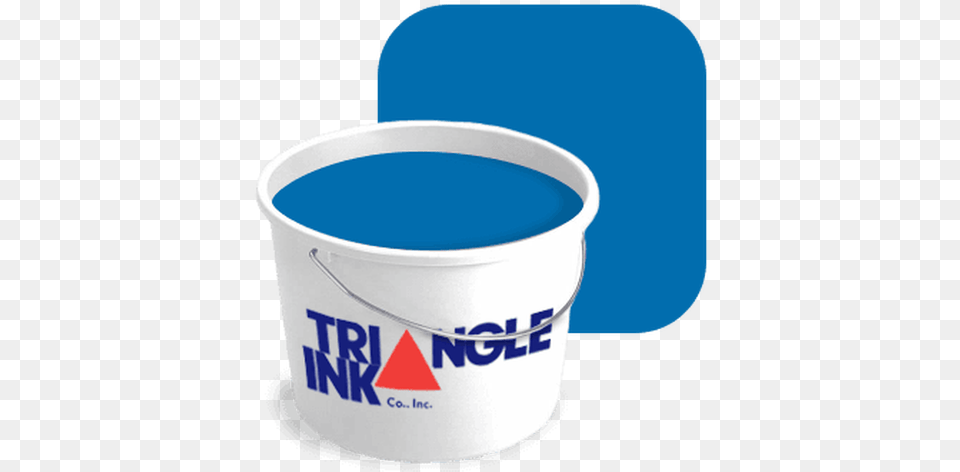 Process Blue Triangle Ink, Bucket, Cup, Paint Container Free Png Download