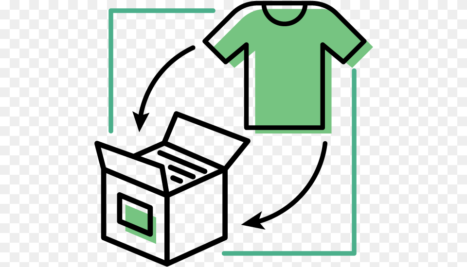 Process Icons 1 Box Packing Icon, Clothing, Shirt, T-shirt Free Png Download