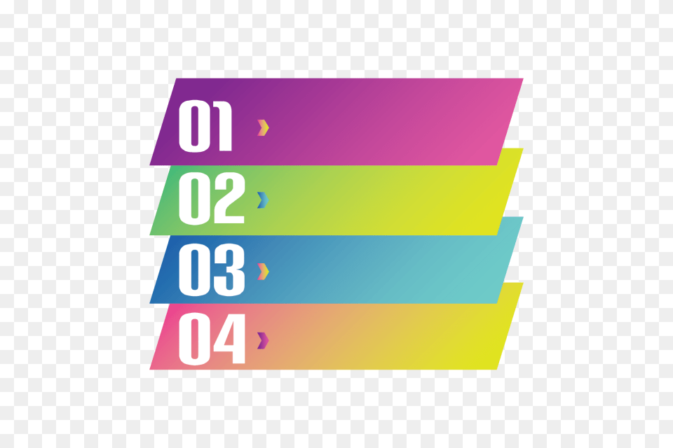 Process Info Graphic With Abstract Style Multi Color Gradient, Text, Number, Symbol Png Image