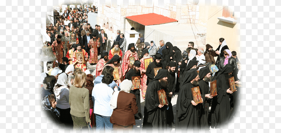 Procession Of The Holy Icons Crowd, Adult, Person, People, Woman Free Png Download