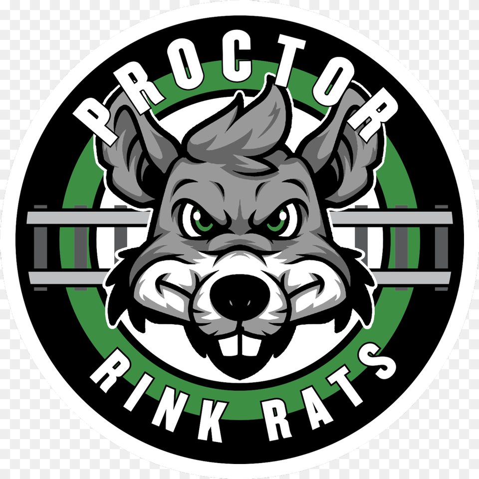 Proctor Hockey Rink Rat Program Black And Yellow Supprt Satudarah, Logo, Face, Head, Person Free Transparent Png