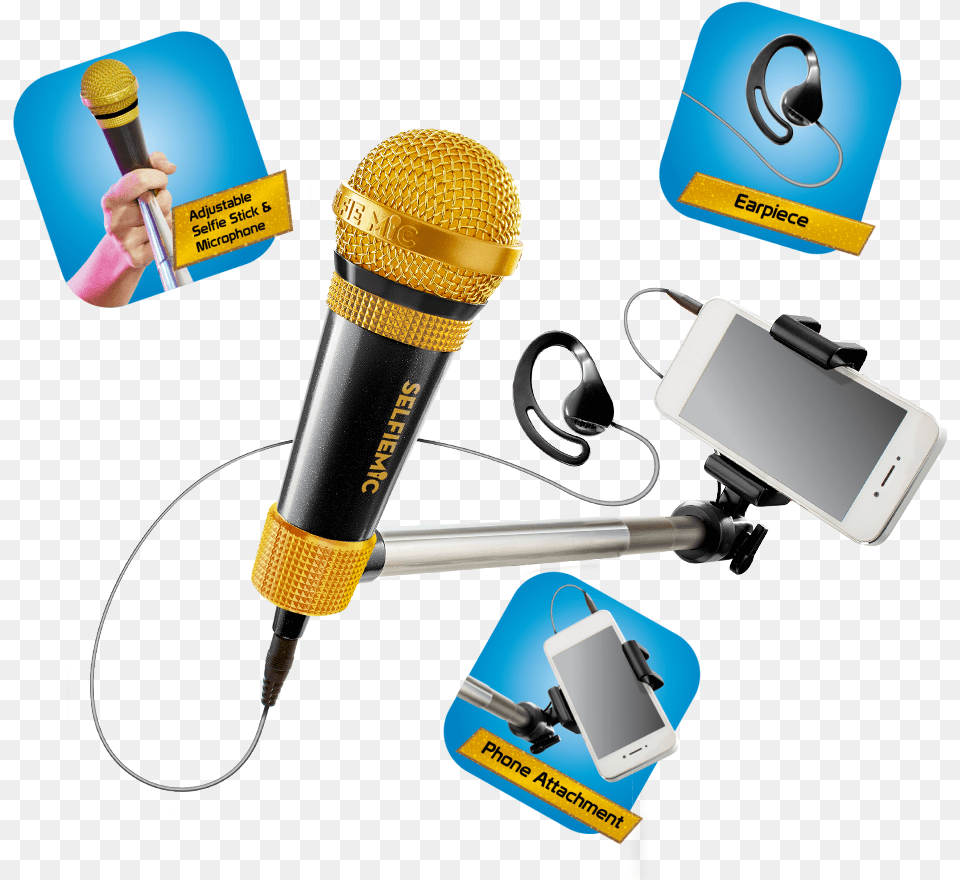 Prod 1 Selfie Mic Selfie Stick With Microphone, Electrical Device Png