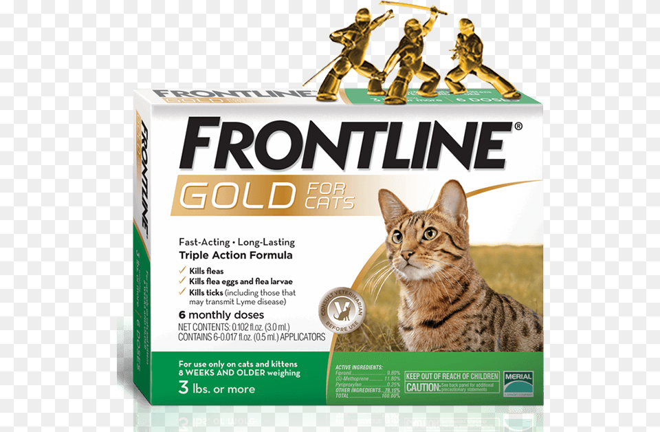 Product Box For Cats Frontline Gold For Cats, Male, Person, Boy, Child Free Transparent Png