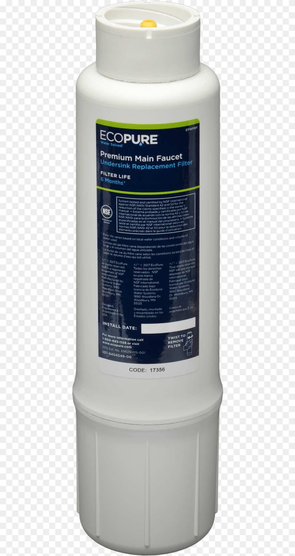 Product Ecopure Premium Main Plastic Bottle, Shaker Free Png Download