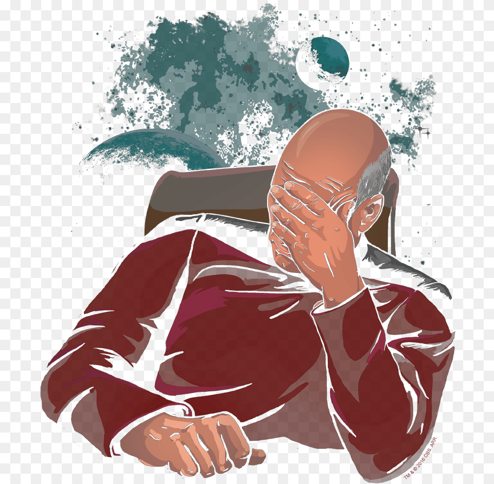 Product Image Alt Facepalm Star Trek, Adult, Male, Man, Person Free Png Download