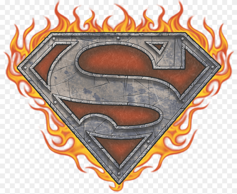 Product Image Alt Superman Symbol On Fire, Logo, Armor, Emblem, Mailbox Free Png