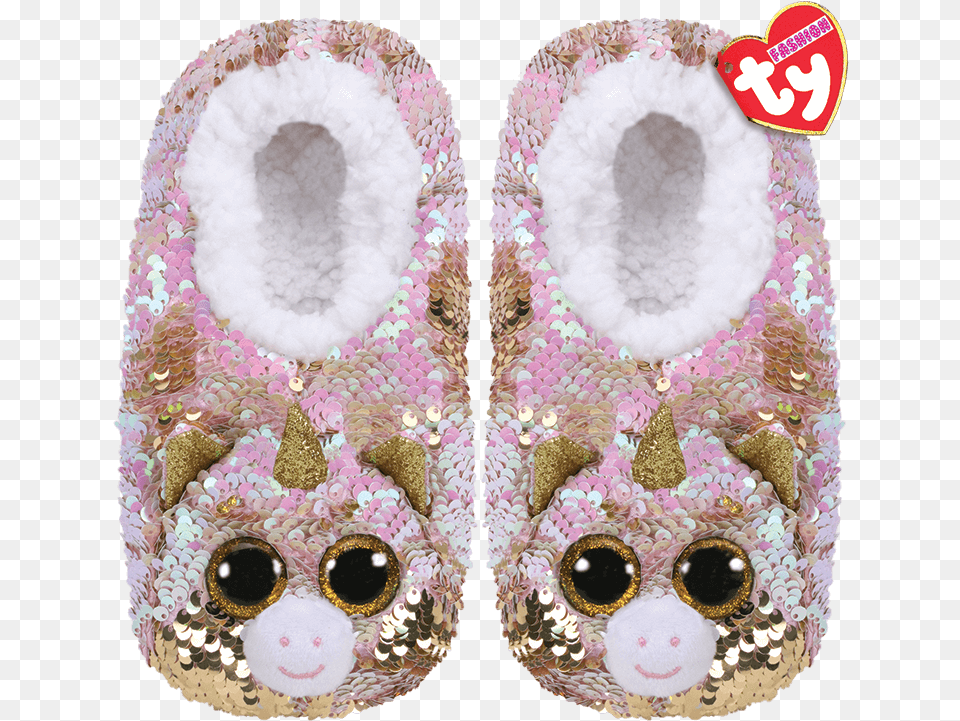 Product Image Beanie Boo Unicorn Slippers, Clothing, Footwear, Shoe, Sneaker Free Png