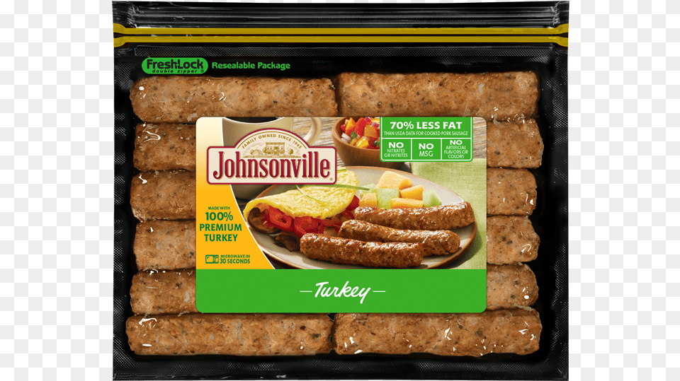 Product Johnsonville Fully Cooked Breakfast Sausage Upc, Food, Lunch, Meal, Hot Dog Png Image