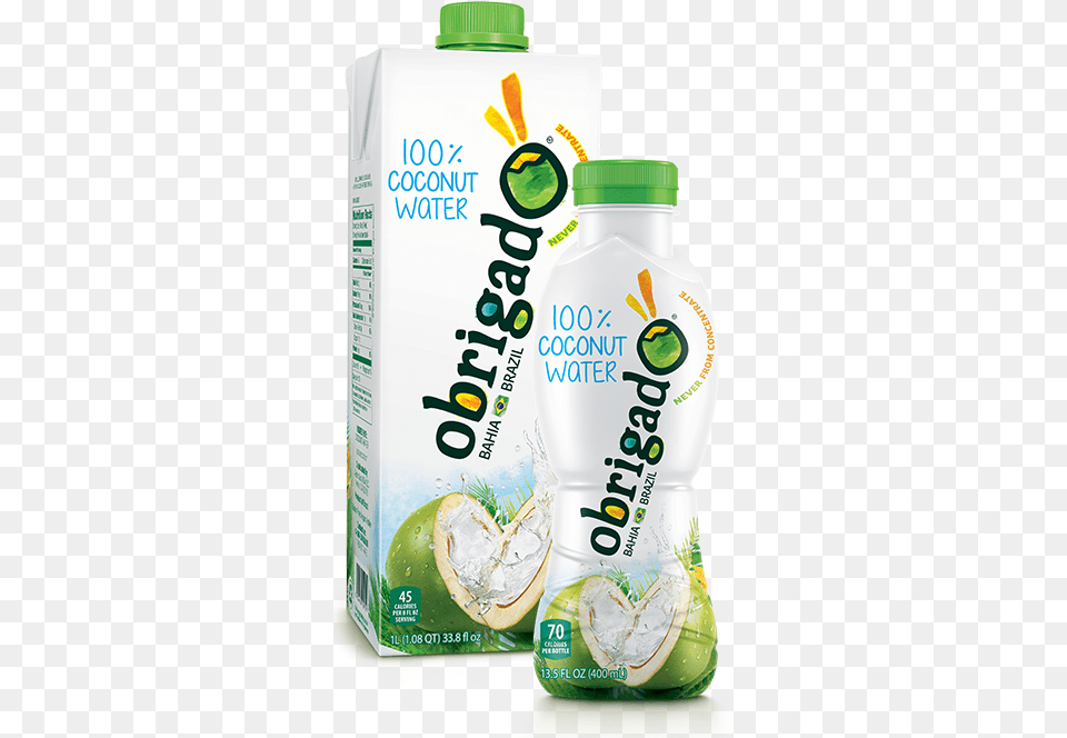 Product Image Obrigado Pure Coconut Water, Food, Fruit, Plant, Produce Free Png Download
