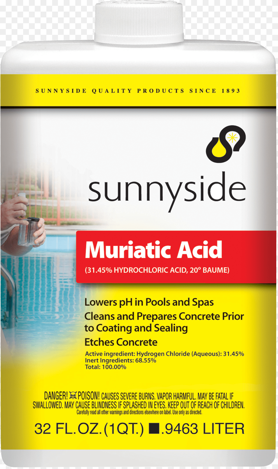 Product Label Of Muriatic Acid, Bottle, Person, Cosmetics, Sunscreen Free Png