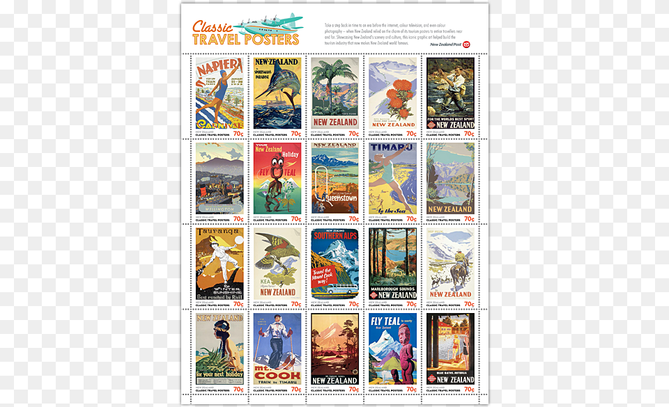 Product Listing For Classic Travel Posters Travel Stamps Posters, Adult, Publication, Person, Female Free Png Download