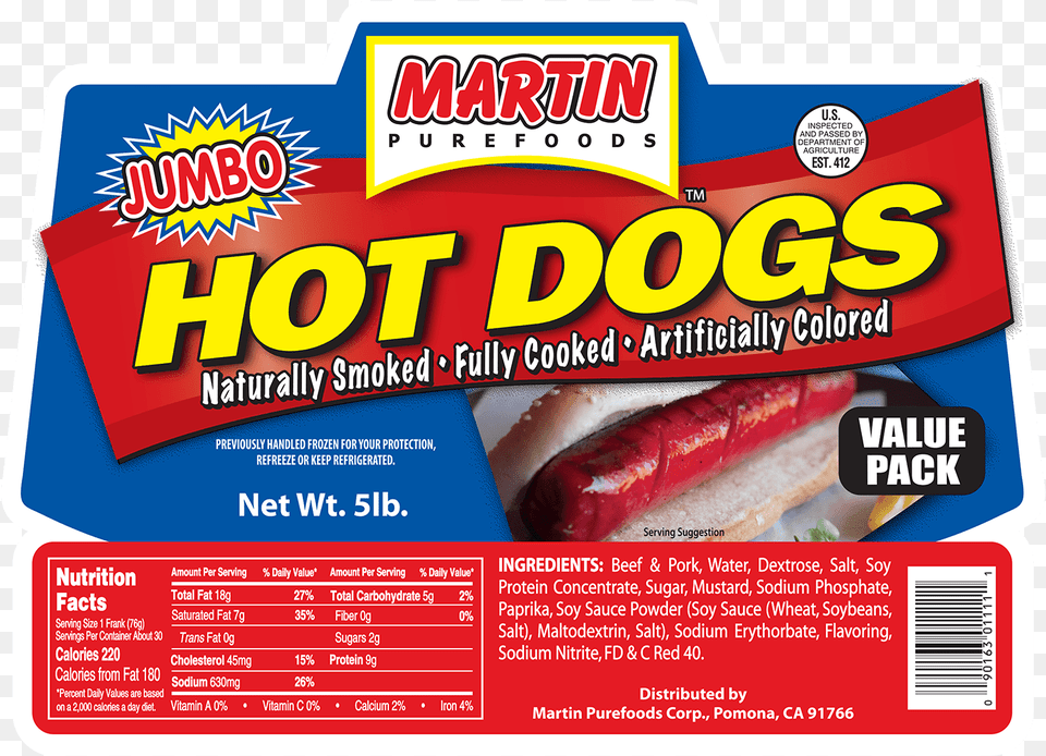 Product Order Code Martin Purefoods, Advertisement, Food, Hot Dog, Poster Free Png Download