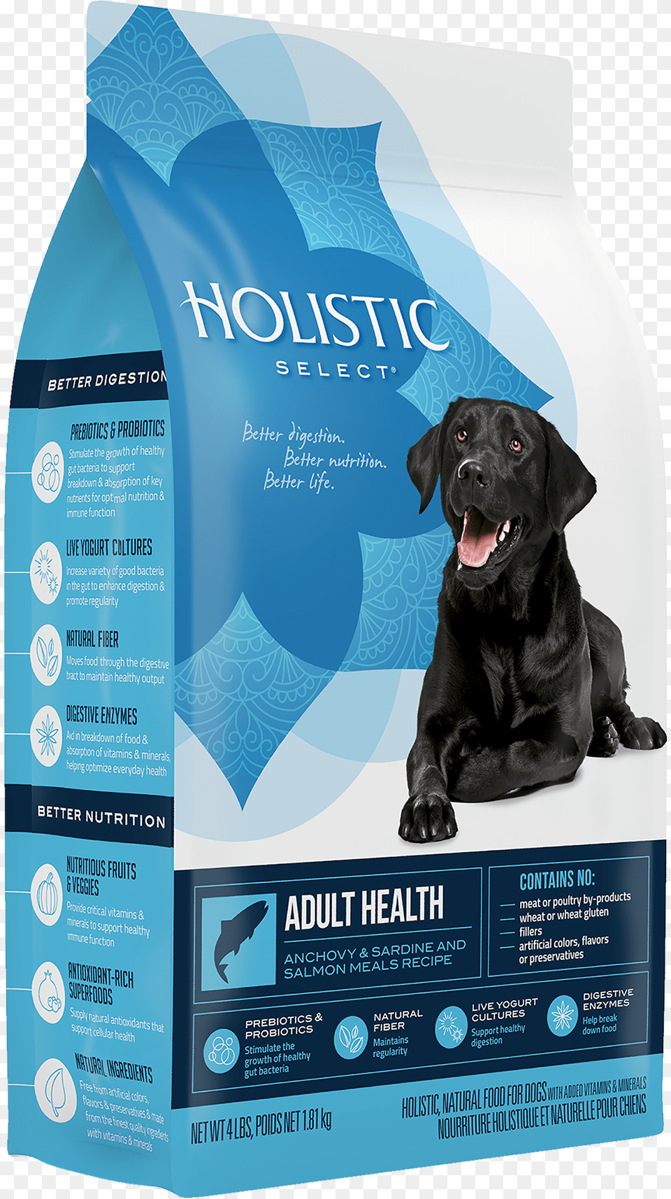 Product Packaging Image Holistic Select Salmon And Anchovy, Advertisement, Poster, Animal, Canine Free Transparent Png