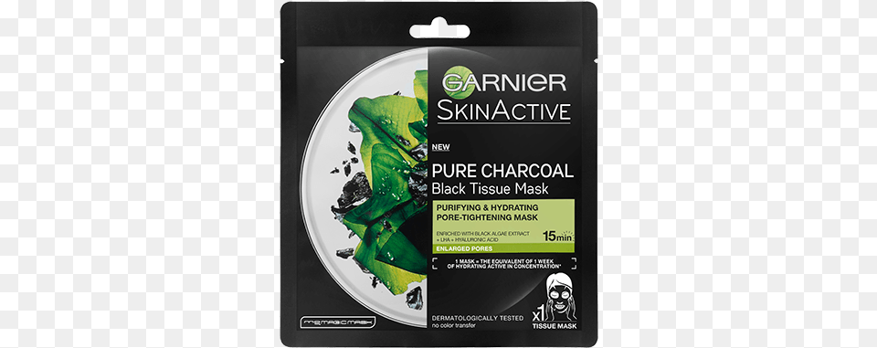 Product Palgaemask Large Garnier Charcoal And Algae Garnier Charcoal Sheet Mask, Advertisement, Poster, Disk Free Png Download