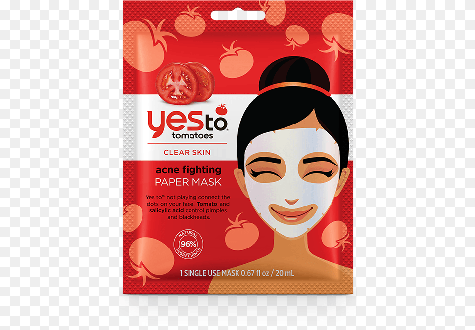 Product Photo Say Yes To Tomatoes Paper Mask, Advertisement, Poster, Adult, Person Free Transparent Png