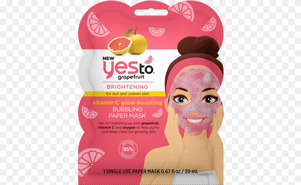 Product Photo Yes To Tomatoes Bubble Mask, Advertisement, Poster, Plant, Grapefruit Png Image