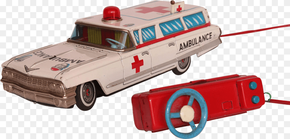 Product Rare Cadillac Ambulance Tin Car Toy Tin Toy Ambulance, Transportation, Van, Vehicle, Machine Free Png Download