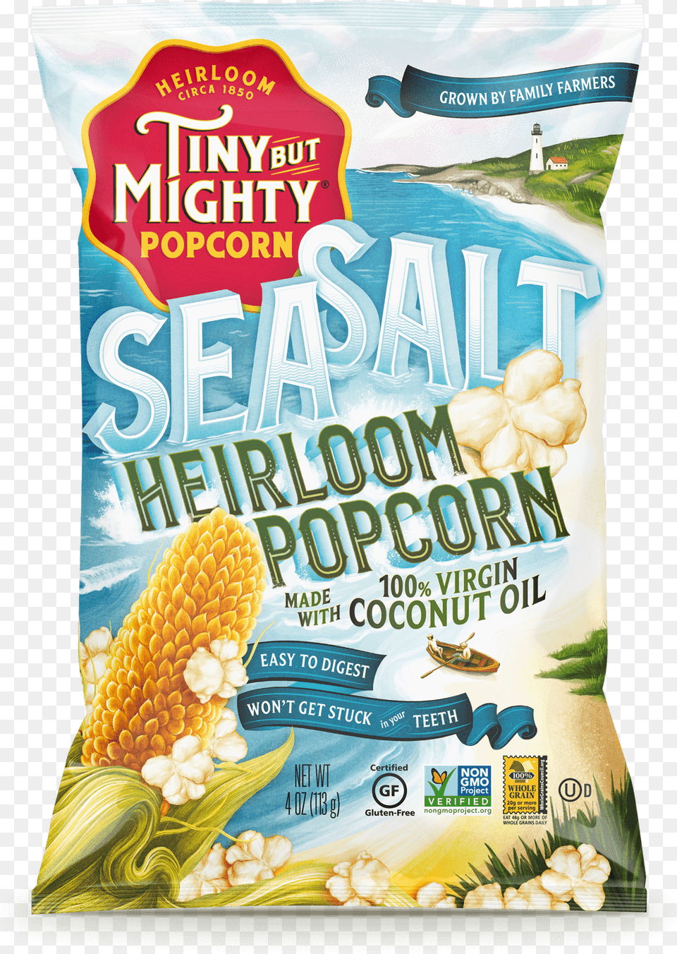 Product Rte Sea Salt Packaging Tiny Popcorn, Advertisement, Food, Grain, Produce Free Png