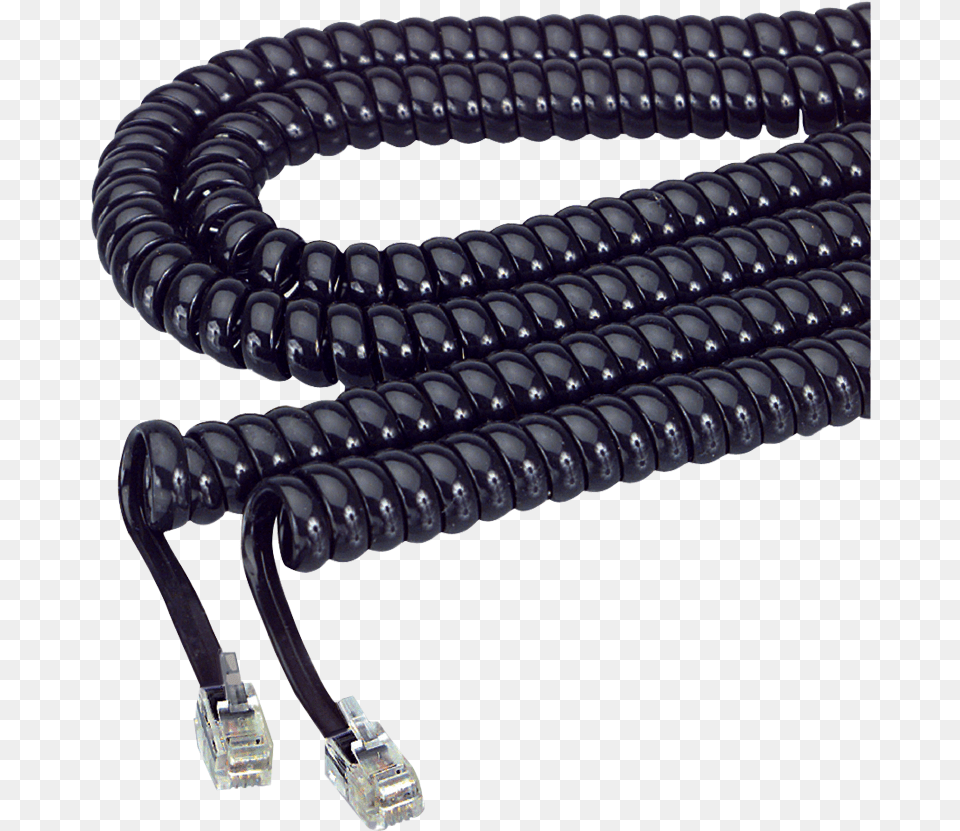 Product Softalk Phone Coil Cord 12 Feet Black Landline, Cable Free Png