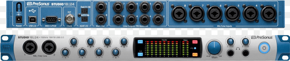 Product Tags Presonus Studio 1824 Audio Interface, Amplifier, Electronics, Stereo, Medication Png Image