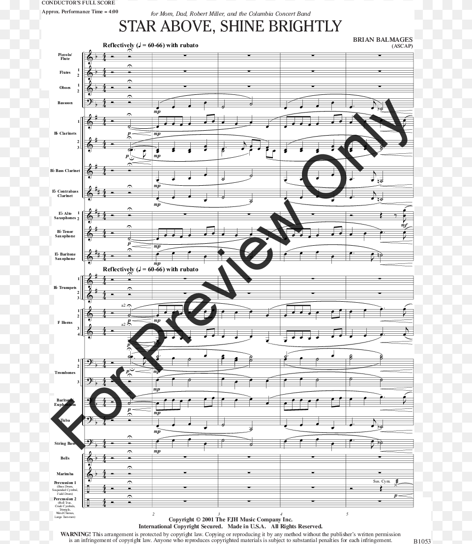 Product Thumbnail Bach Chorale 12 Concert Band, Page, Text Free Png