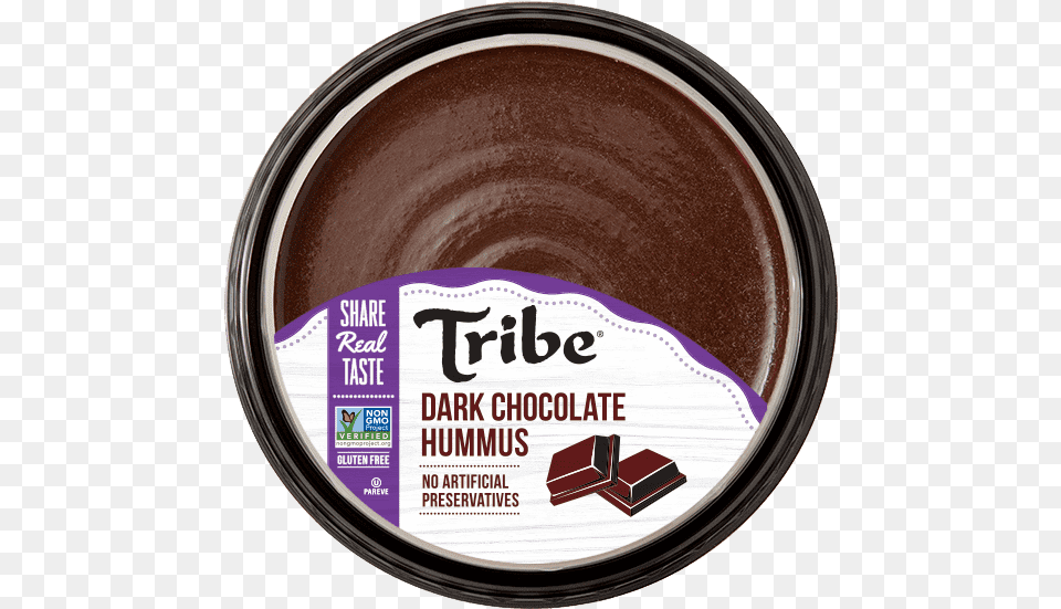 Product Tribe Dark Chocolate Hummus, Advertisement, Food, Dessert, Cup Png