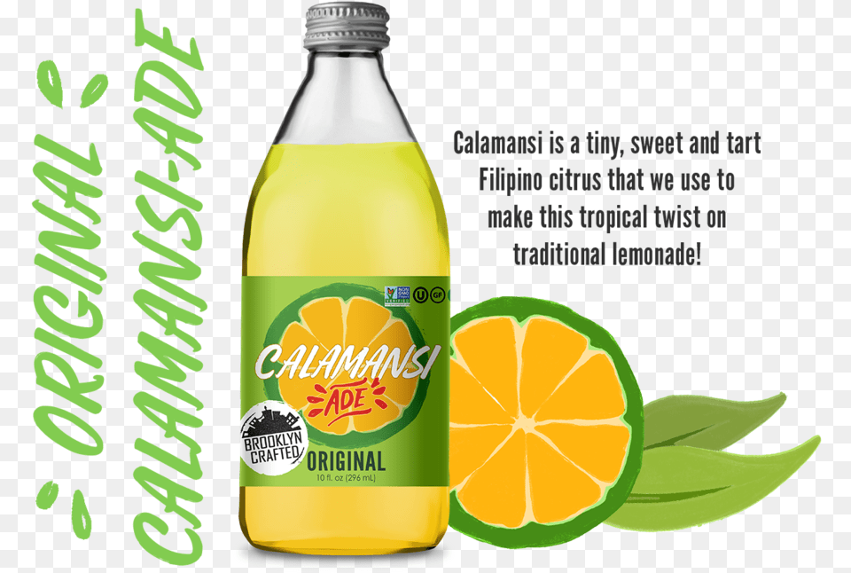 Productimage Calamansi Original Brooklyn Crafted Original Lite Calamansi Soda, Beverage, Produce, Plant, Orange Png